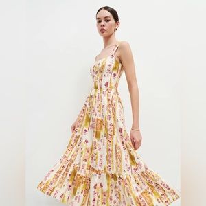NWT Reformation Bucatini Linen Dress in Manor Print (Sold Out)